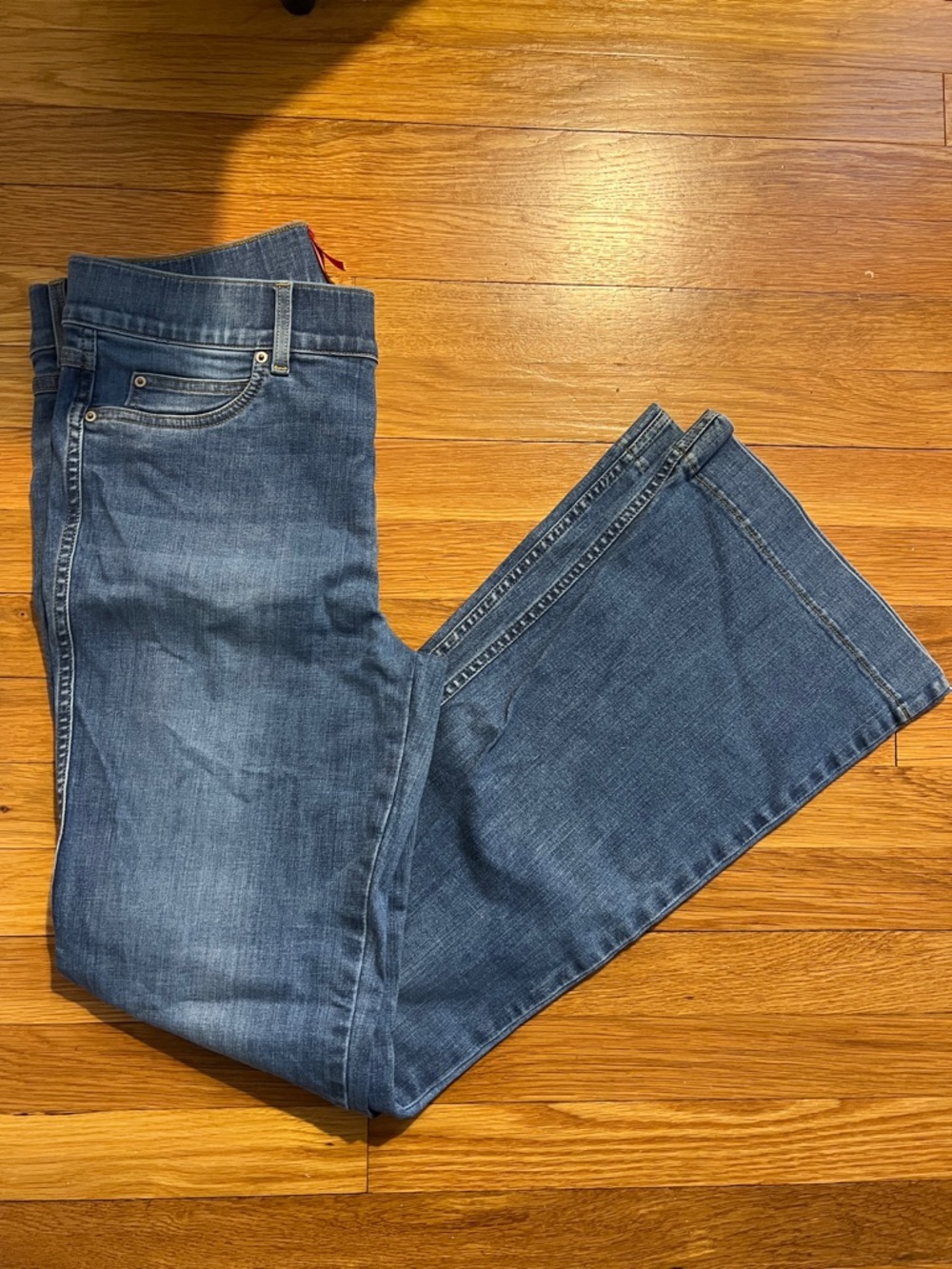 SPANX woman’s Bootcut Jeans in Medium Blue Denim